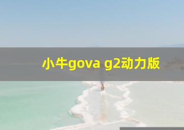 小牛gova g2动力版